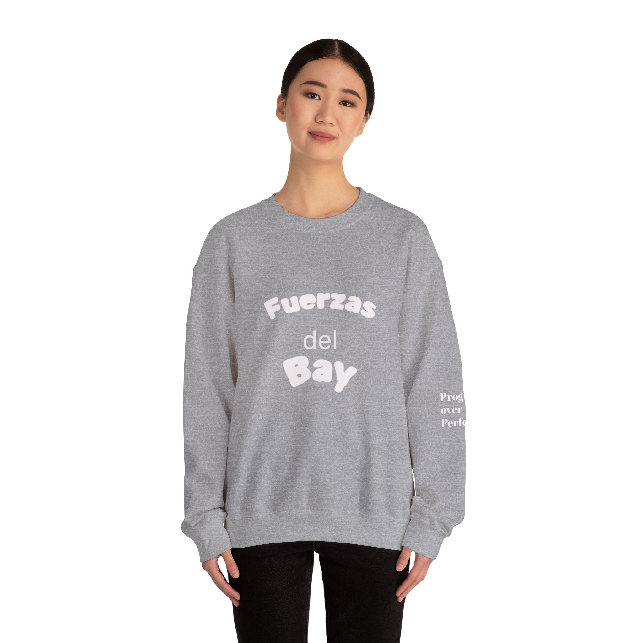 Crewneck Sweatshirt — 'Strength Has No Status' Scenic Back Print