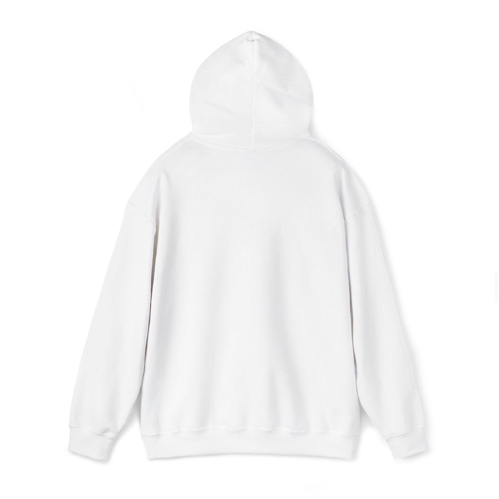 Hoodie — Minimal Small Chest Text Hoodie, Subtle White Comfort Pullover