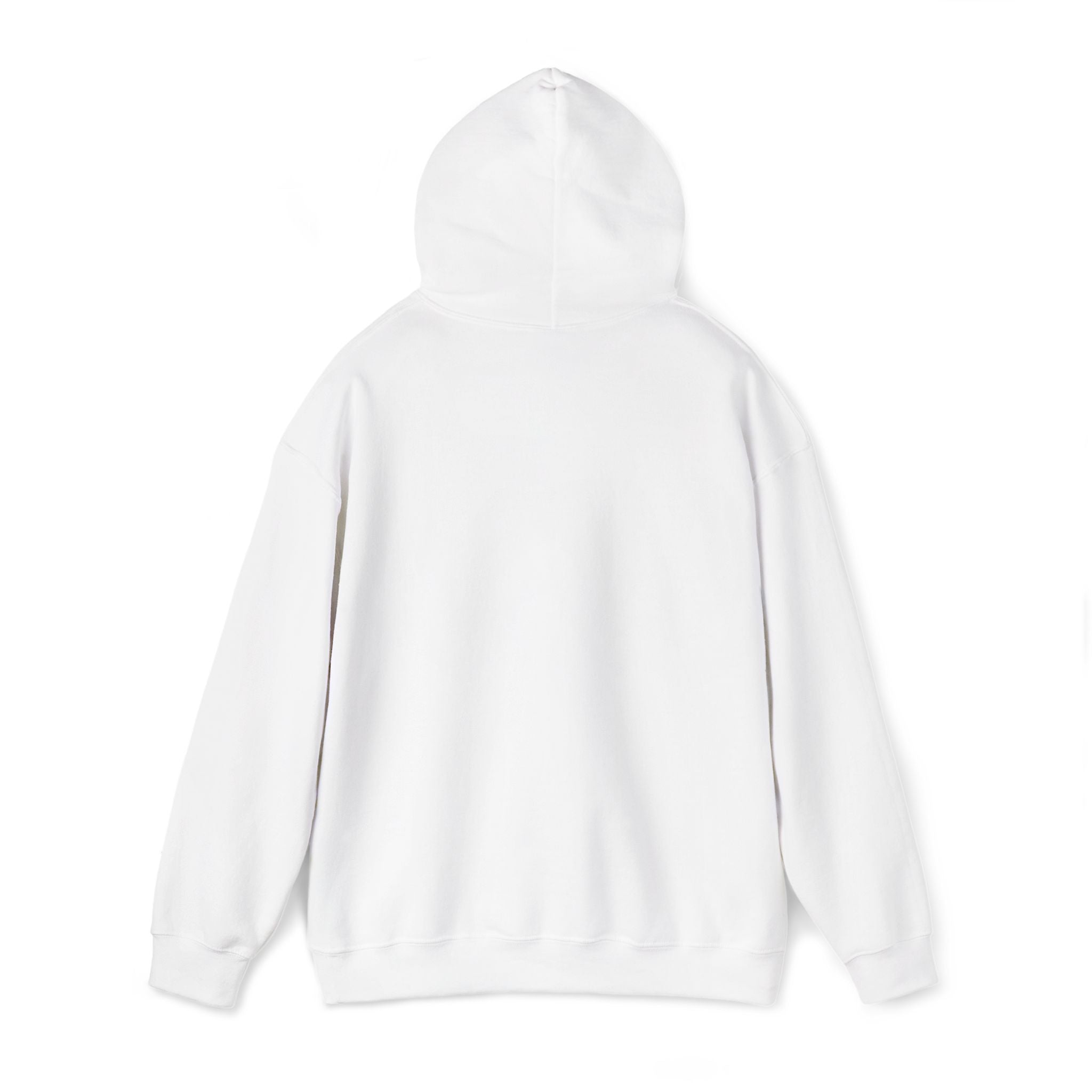 Hoodie — Minimal Small Chest Text Hoodie, Subtle White Comfort Pullover