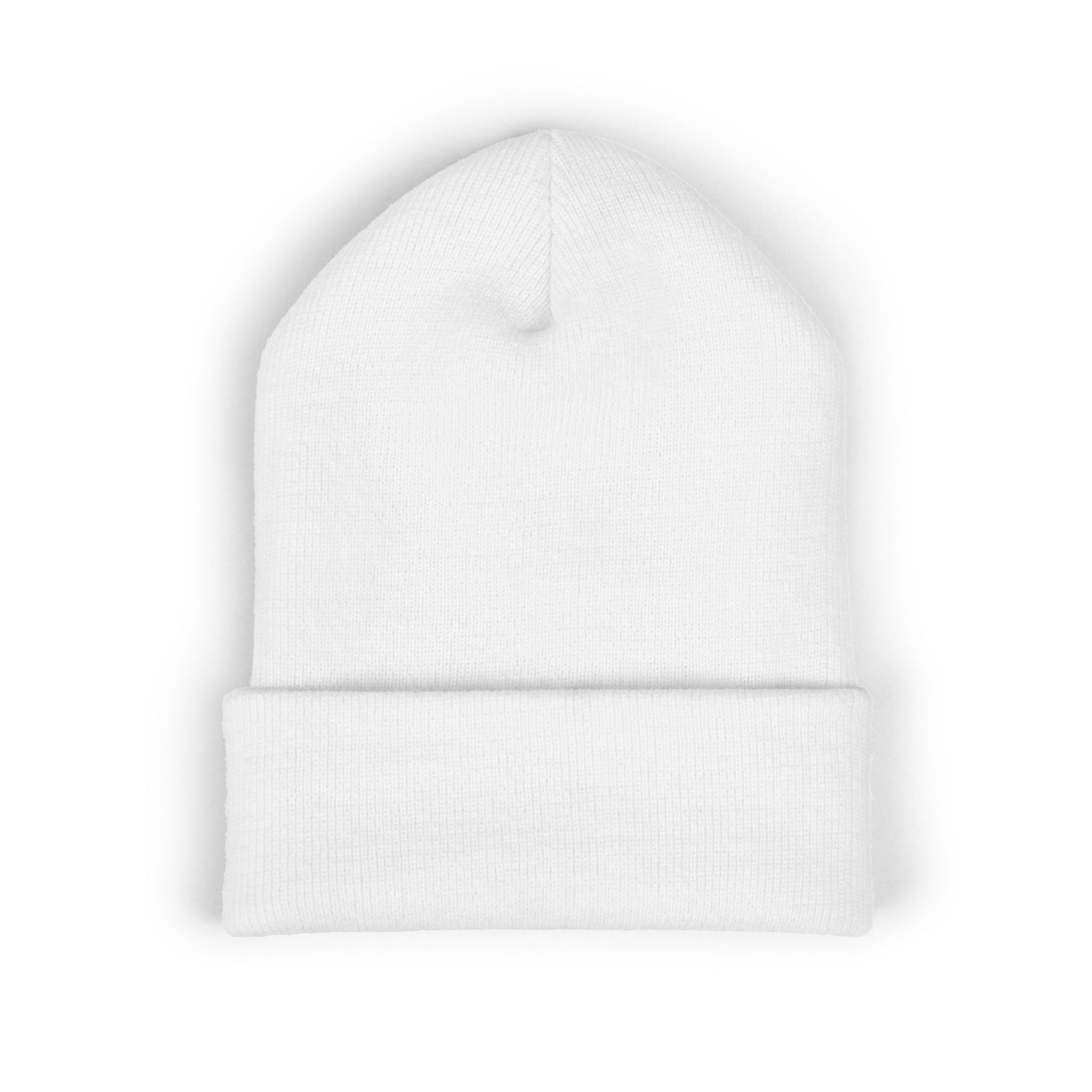 Untamed Embroidered Cuffed Beanie — Minimal Winter Knit Hat