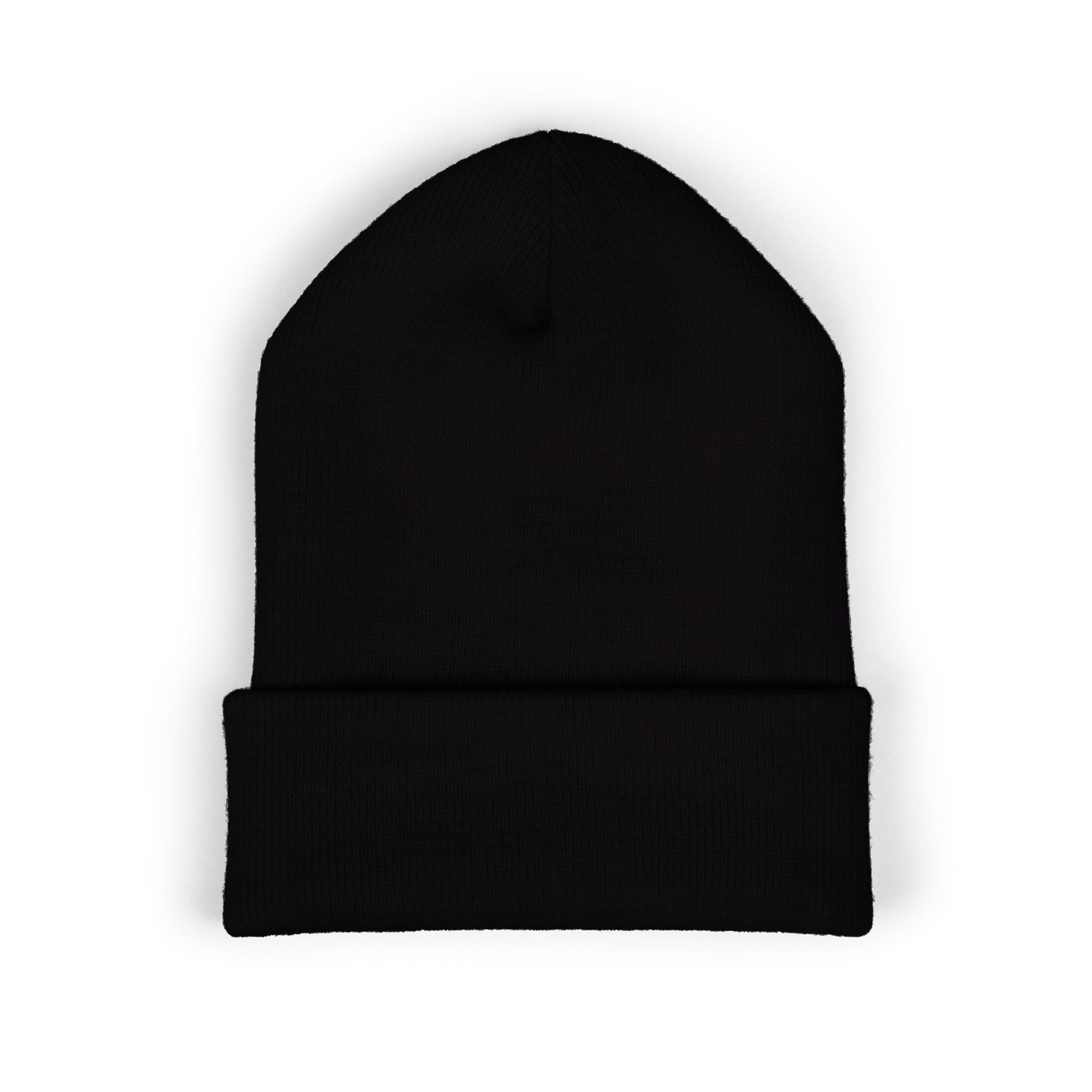 Untamed Embroidered Cuffed Beanie — Minimal Winter Knit Hat