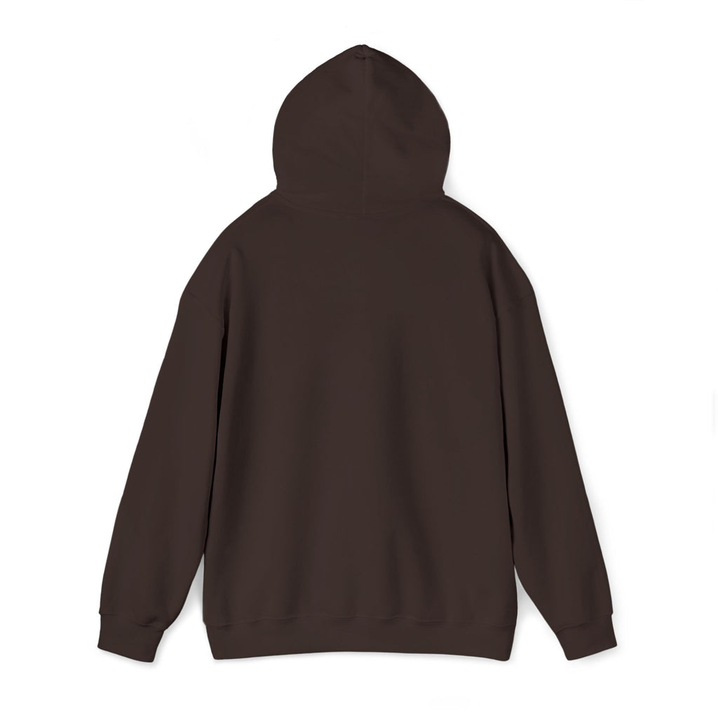 Hoodie — Minimal Small Chest Text Hoodie, Subtle White Comfort Pullover