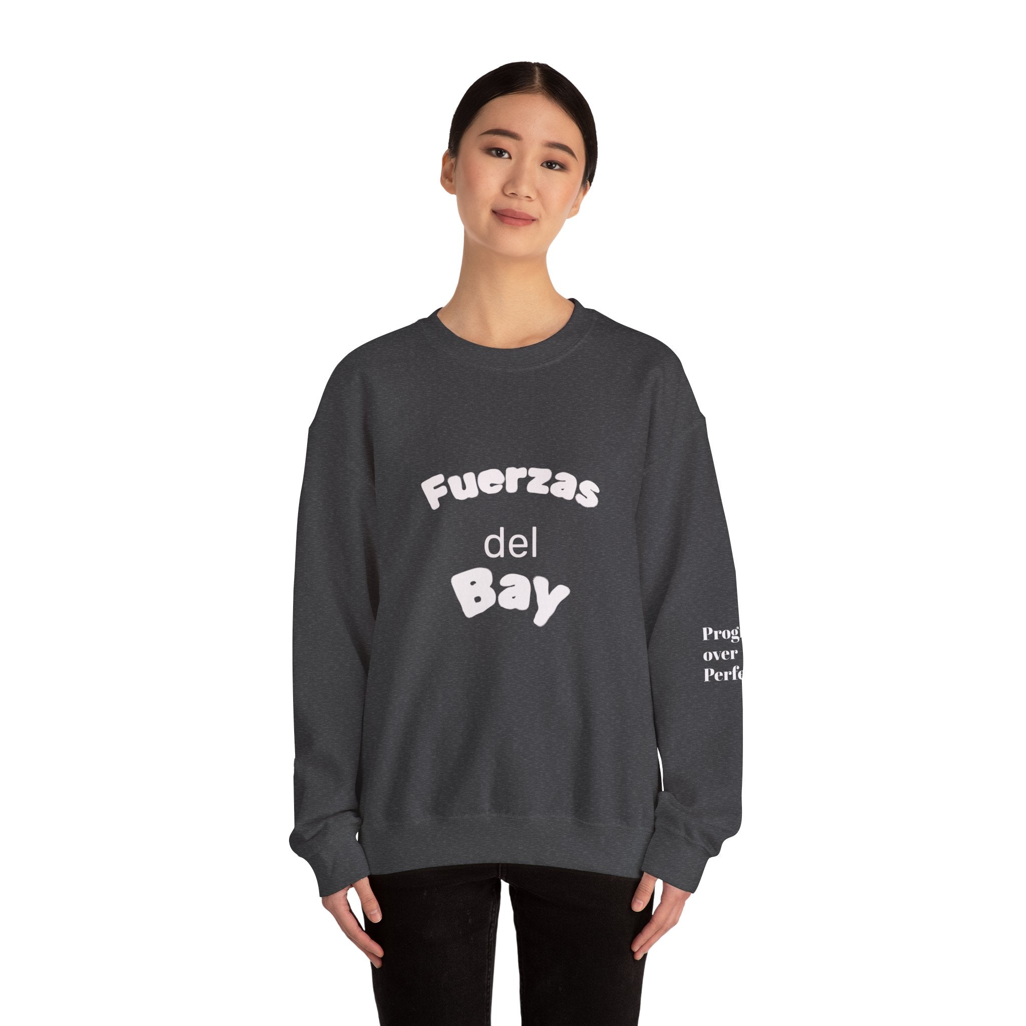Crewneck Sweatshirt — 'Strength Has No Status' Scenic Back Print