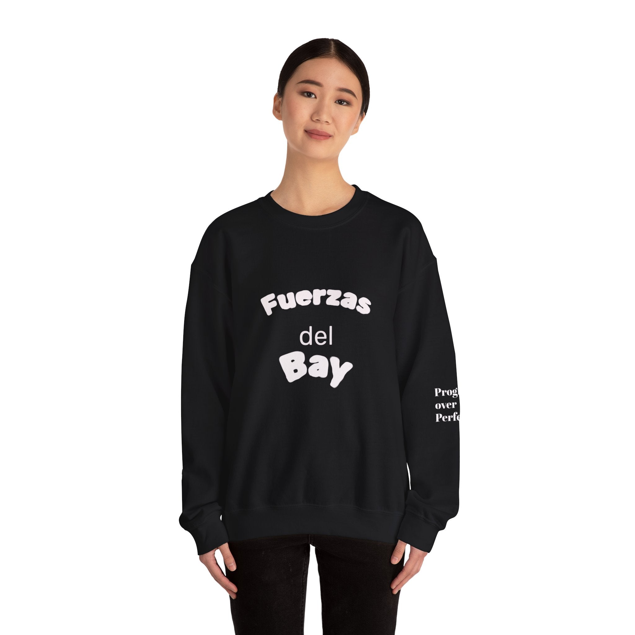 Crewneck Sweatshirt — 'Strength Has No Status' Scenic Back Print