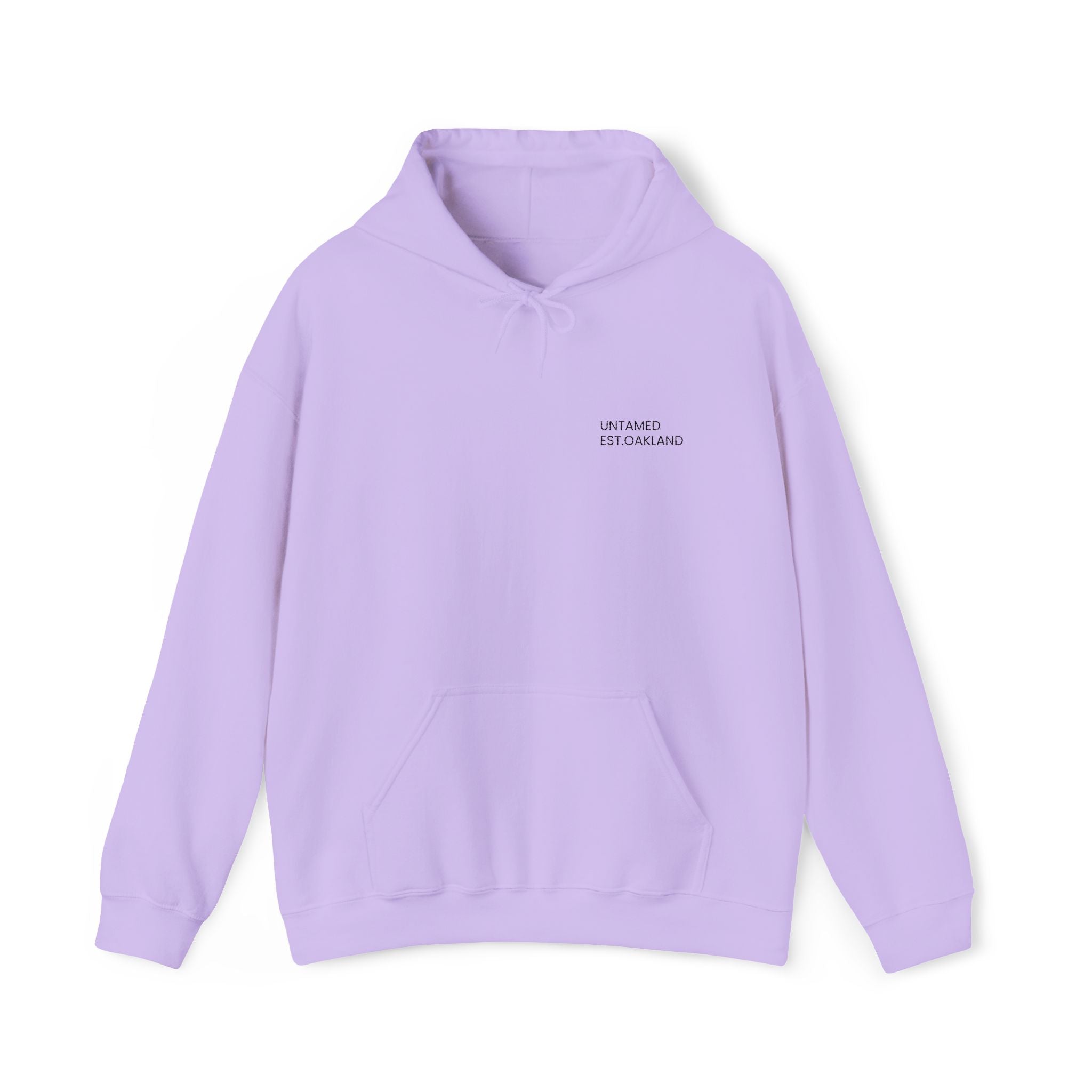 Hoodie — Minimal Small Chest Text Hoodie, Subtle White Comfort Pullover