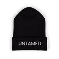 Untamed Embroidered Cuffed Beanie — Minimal Winter Knit Hat