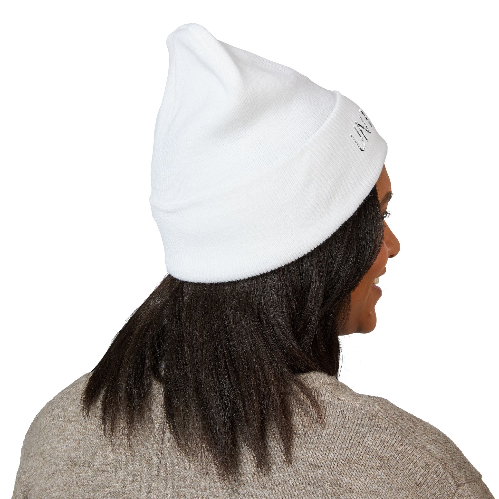 Untamed Embroidered Cuffed Beanie — Minimal Winter Knit Hat